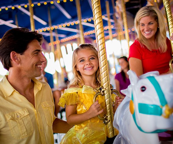 riding a Mary goround at Disney