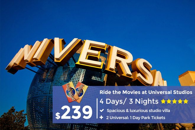 4 Days 3 Nights 2 Universal Tickets