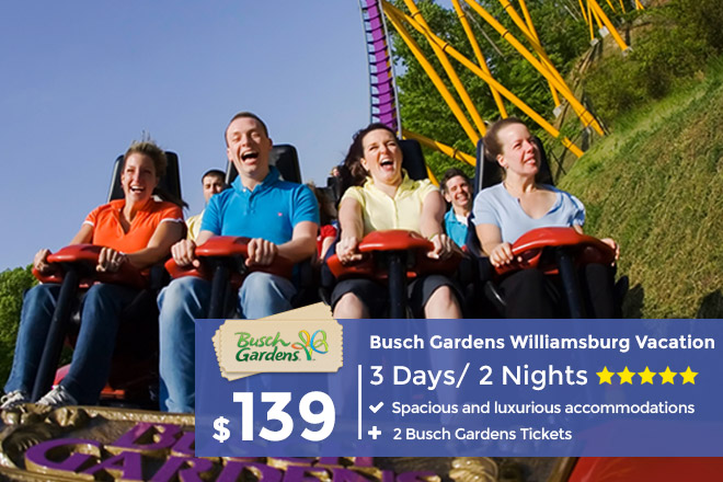3 Day Stay In Williamsburg Plus 2 Busch Gardens Tickets From 139 - Busch Gardens Richmond Va Tickets