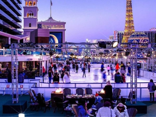 The Ice Rink at the Cosmopolitan |Las Vegas Christmas Holiday Activities and Events in 2023 | Things to Do in Las Vegas