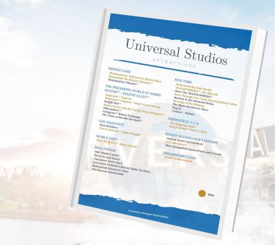 list of rides at universal studios