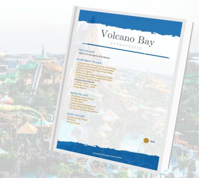 list of rides at volcano bay